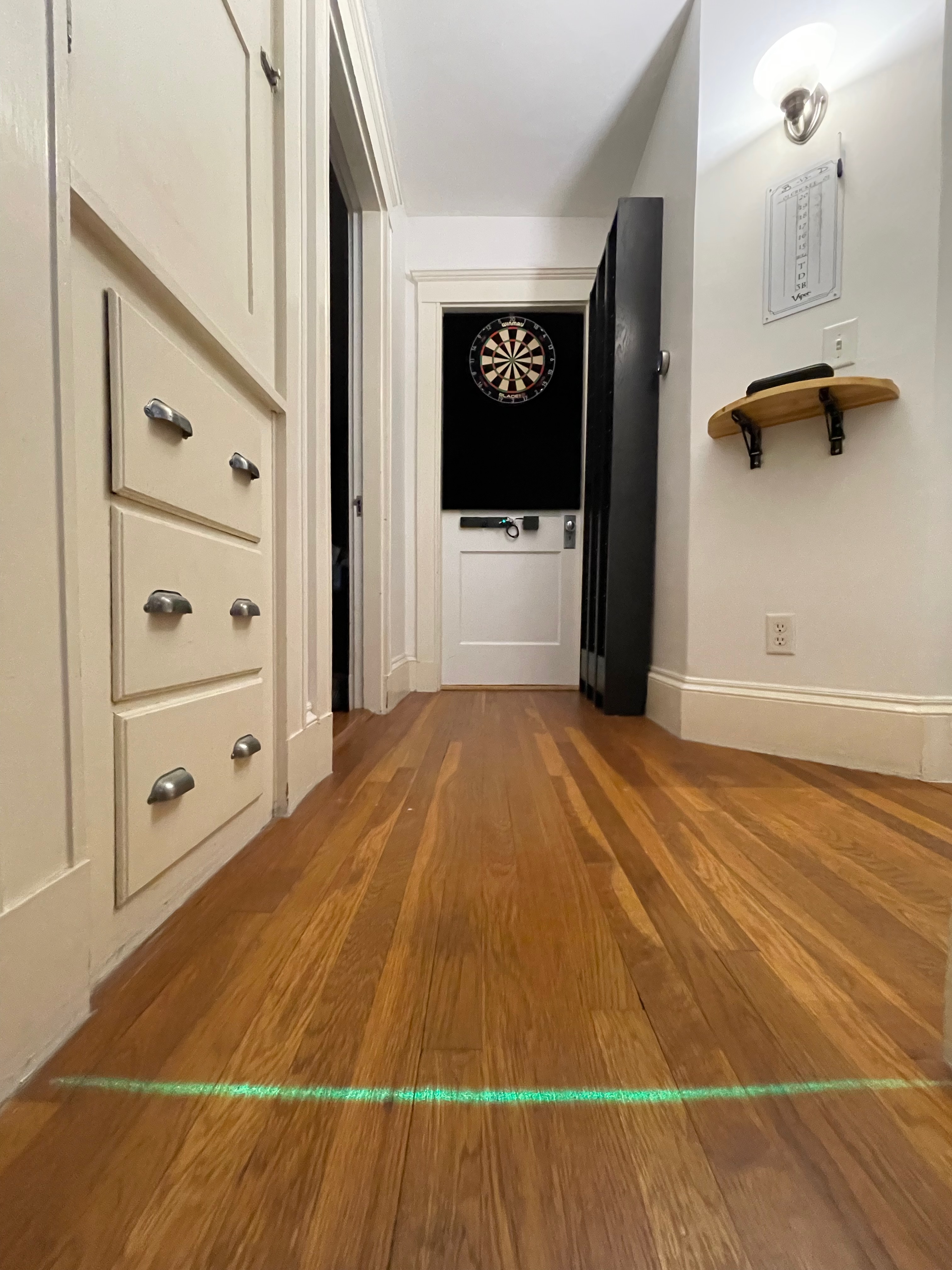 Green laser dart line